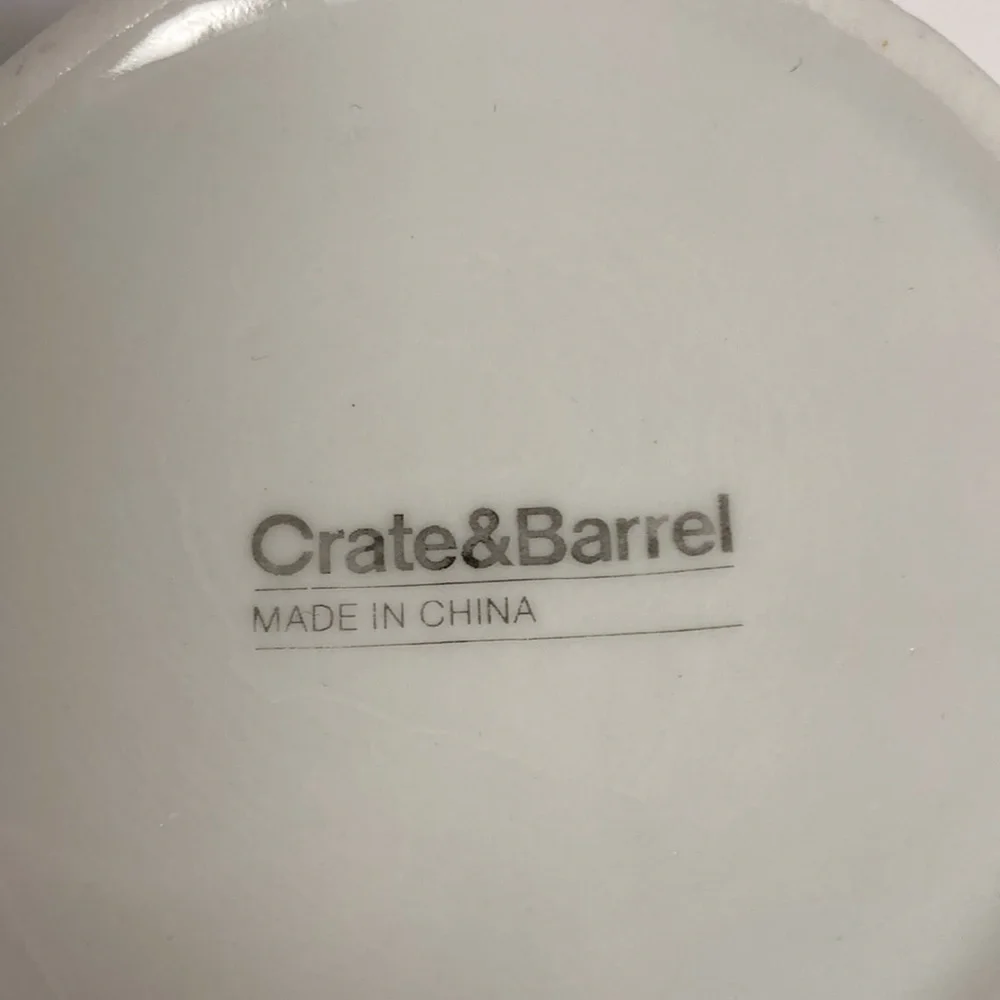 Crate&Barrel Monogram Letter W Coffee Mug